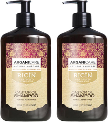 ARGANICARE | Growth Accelerator Shampoo | Brings Strength and Resistance to Hair | Stimulates Growth | Nourishes and Hydrates Hair | Made in France | Set of 2x400ML