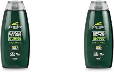 Australian Tea Tree Shampoo, Purifying, Natural, Vegan, Cruelty Free, Paraben and SLS Free, Deep Cleansing, 250 ml