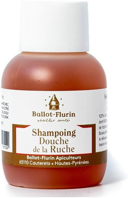 Ballot-Flurin - Shampoo Shower from the Ruche - Sulfate, Paraben & Silicone Free - Black & White Propolis - Certified 100% Organic - Made in France