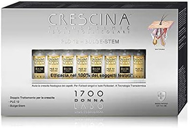 Crescina Follicular Islands PLC12 BULGE STEM Hair 1700 WOMAN 40 Ampoules