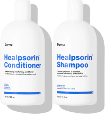 Healpsorin Shampoo & Conditioner Set  Gentle Care for Itchy, Dry, Flaky Scalp  Moisturising & Nourishing Hair Formula  Suitable for All Hair Types  No Steroids or Artificial Fragrance