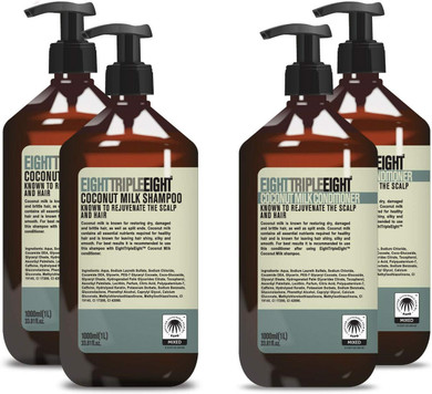 Eight Triple Eight Coconut Milk 2x Shampoo & 2x Conditioner 1L