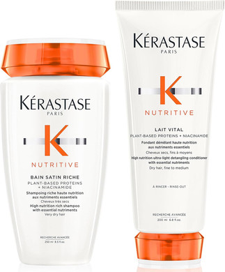 Kerastase Nutritive Bain Satin Riche 250ml Lait Vital 200ml