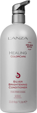 LANZA Healing ColorCare Silver Brightening Shampoo, for Silver, Gray, White, Blonde & Highlighted Hair - Boosts Shine and Brightness while Healing, Controls Unwanted Warm Tones (50ml)