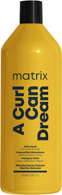 Matrix A Curl Can Dream Rich Mask, Intensely Hydrating, With Manuka Honey Extract, Revives Curls, Adds Shine, Suitable for All Curl Types, 1L