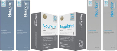 Nourkrin 6 Month Bundle with Shampoo and Conditioner for Men