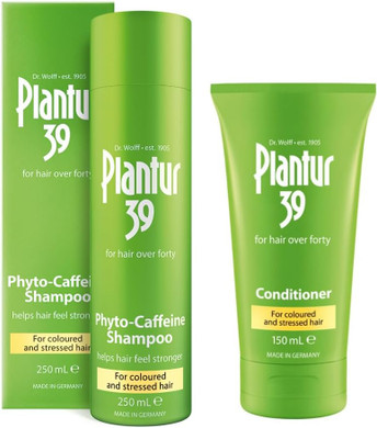 Plantur 39 Caffeine Shampoo and Conditioner Set Prevents and Reduces Hair Loss | For Coloured Stressed Hair | Unique Galenic Formula Supports Hair Growth | Set of 250ml Shampoo and 150ml Conditioner