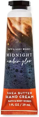 Bath & Body Works Midnight Amber Glow Shea Butter Travel Size Hand Cream 1 oz (Midnight Amber Glow)