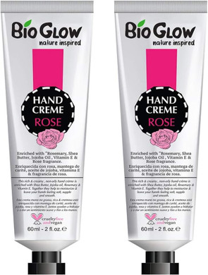 Bio Glow Hand Creme 60ml Range - Pack of 2 (Rose)
