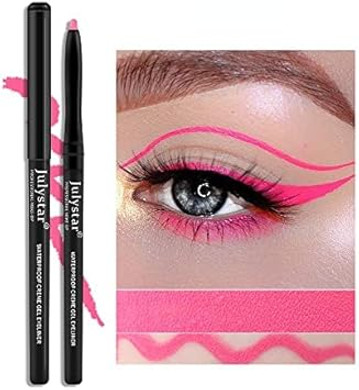 Julystar color eyeliner gel pen, ultra-thin eyeliner, waterproof, oil-proof and non-smudge lasting eyeliner (08#)