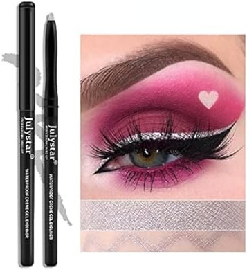 Julystar color eyeliner gel pen, ultra-thin eyeliner, waterproof, oil-proof and non-smudge lasting eyeliner (04#)