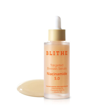 BLITHE Korean Niacinamide Serum Dark Spot Corrector Face Brightening Serum - Vitamin B3 Niacinamide Serum for Face, Skin Soothing Cica & Allantoin, Arbutin & Tranexamic Acid, 1oz