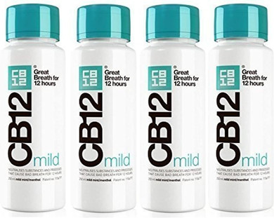CB12 250ML 4 PACK MILD MINT Safe Breath Oral Care Agent