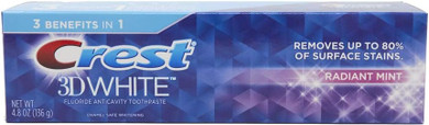 Crest 3D White Whitening Toothpaste - Radiant Mint 4.8 oz
