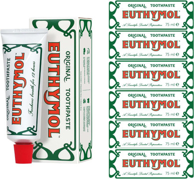 Euthymol Original Toothpaste Bundle  3 x 75ml Fluoride-Free Toothpaste for Plaque Removal, Antibacterial, Cavity & Gum Care, Healthy Enamel, Daily Oral Hygiene