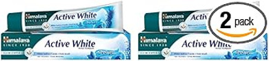 Himalaya Ultra Whitening Herbal Toothpaste 75ml | Whitens Teeth by 3 Shades in 2 Weeks | Coconut Charcoal & Black Seed Oil | Fluoride-Free, Enamel Safe, Vegan | Natural Ingredients & Eco-Friendly