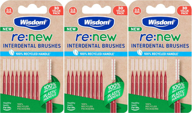 Wisdom Medium Green Clean Between Interdental Brushes - by Wisdom