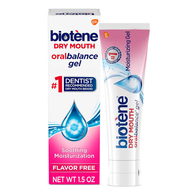 Biotene OralBalance Moisturizing Gel Flavor-Free, Alcohol-Free, for Dry Mouth, 1.5 ounce (Packaging May Vary)