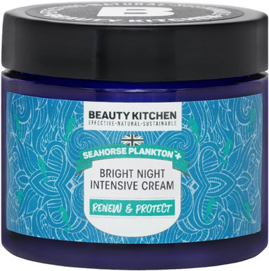 Beauty Kitchen - Seahorse Plankton + Bright Night Intensive Cream 60ml - Anti Aging & Hydrating - Reduces Fine Lines/Wrinkles - Promotes Collagen - Vegan/Cruelty Free