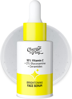 Chemist At Play 10% Vitamin C Face Serum |Brightens & Gives Glow |Fades Dark Spots |Treats Hyperpigmentation| Balances Melanin Production | Ethyl Ascorbic Acid & Glucosamine | For All Skin Types 30ml