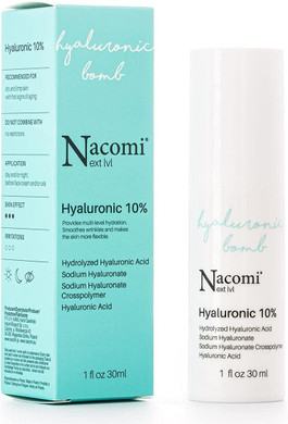 NACOMI Hyaluronic Acid Serum 10% 30 ml penetrates The Skin and Provides Multi-Level Moisture