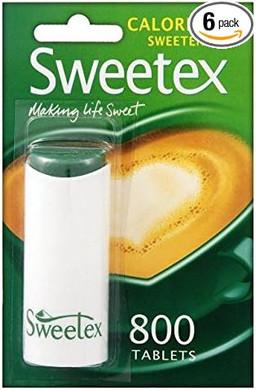 Sweetex Calorie Free Sweeteners 800 per Pack - Pack of 6