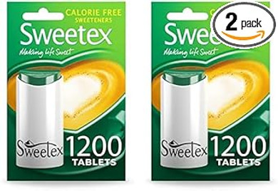Sweetex Calorie Free Sweetener, 1200 Tablets (Pack of 2)