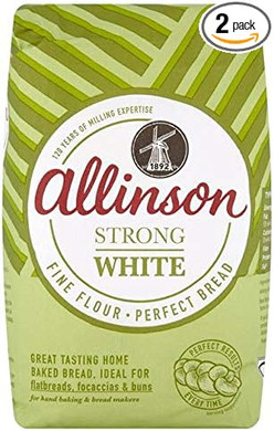 Allinson Strong White Bread Flour 1.5kg - Pack of 2