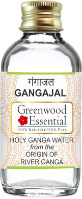 Gangajal Holy Ganga Water from the Beginning of River Ganga at Devprayag in Clear Glass Bottle 100ml