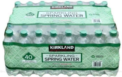 Kirkland Signature Sparking Spring Water Screw Cap Lid Bottles Pack of 40x500ml