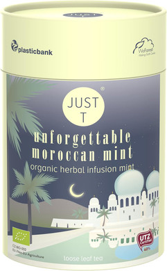 JUST T Blue Sky Chamomile Double Chamber Tea Bags (20 pcs) | Organic Herbal Tea Infused with Chamomile and Verbena