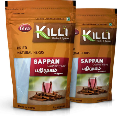 KILLI Sappan Wood | Pathimugam | Patang | Pathimukham Crushed, 100g (Pack of 2)