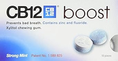CB12 Boost Sugar Free Chewing Gum Strong Mint - 1 Pack of 10 pcs by CB2