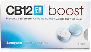 CB12 Boost Sugar Free Chewing Gum Strong Mint - 1 Pack of 10 pcs