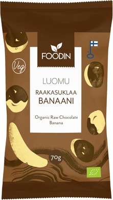 Foodin Organic Raw Chocolate Coated Banana 70g