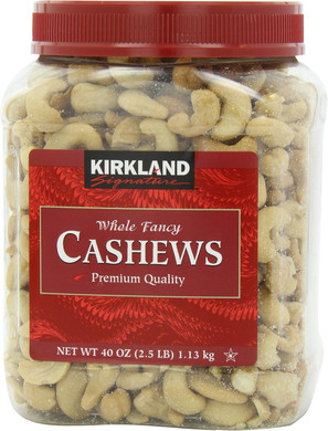 Kirkland Signature Whole Fancy Cashews, 1.13 Kilogram (2.5 Pound)