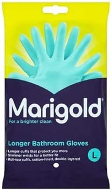 Marigold 2 x Longer Bathroom Gloves - Single Pair (Large)