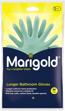 Marigold 2 x Longer Bathroom Gloves - 1 x 6 pairs