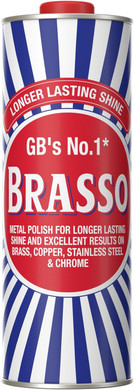 Brasso Liquid Metal Polish, 1L  High-Performance Cleaner for Brass, Copper, Stainless Steel, and More, Restores Shine & Removes Tarnish