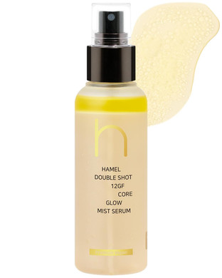Hamel Vegan Double Shot 12Gf Core Glow Mist Serum, With Peptides, Collagen And Jojoba Oil, Glow Elasticity Spray Serum For Younger Looking Skin, All In One Care, 3.38 Fl.Ozyellow