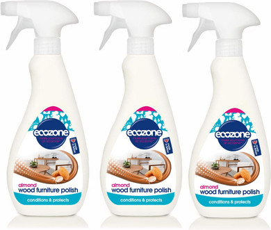Ecozone Almond Wood Furniture Polish. Pack of 3