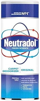 Three packs of Neutradol Carpet Odour Destroyer Vac n Clean Original 350 grammes
