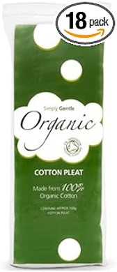 Simply Gentle | Organic Cotton Wool Pleats | 18 x 100g
