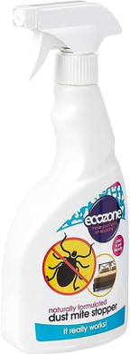 Ecozone Dust Mite Stopper, Anti Parasite Formula, Safe for Homes with Pets & Children, Natural Eco Friendly Vegan & Non Toxic Solution, Cruelty Free, Long Lasting (500ml Spray)