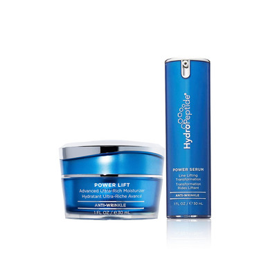 Hydropeptide Power Serum And Power Lift Ultra-Rich Moisturizer Bundle, (1 Ounce Each)