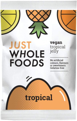 3 x Just Wholefoods Organic Raspberry Real Fruit Flavoured Jelly Crystals 85