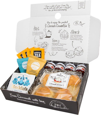 The Cornish Company Afternoon Tea Hamper  Deluxe Tea Set Hamper Gifts for Women Includes Fresh Scones, Biscuits  Birthdays, Anniversaries & Special Occasions