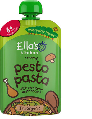 Ella's Kitchen Pesto Pasta with Chicken + Mushrooms 100gx7