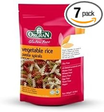 7 Pack of Gluten Free Orgran Vegetable Rice Spirals 250 g