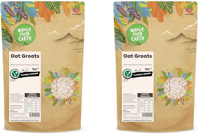 Wholefood Earth Oat Groats 3 kg | GMO Free | Natural | High Fibre